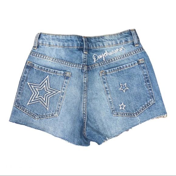 H&M x Coachella Daydreamer Star Denim Shorts Size 2 - Picture 3 of 16